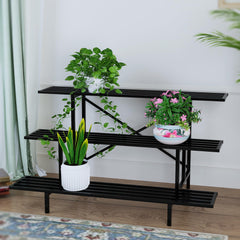 Zhongma stand staged with potted plants showing practical styling benefit
