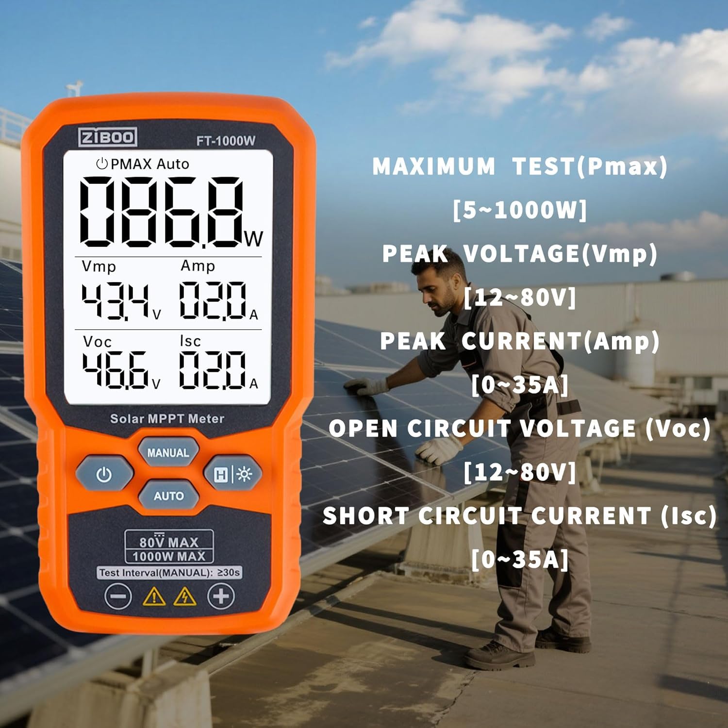ZIBOO FT-1000W load terminal close-up, precise connection reliability benefit