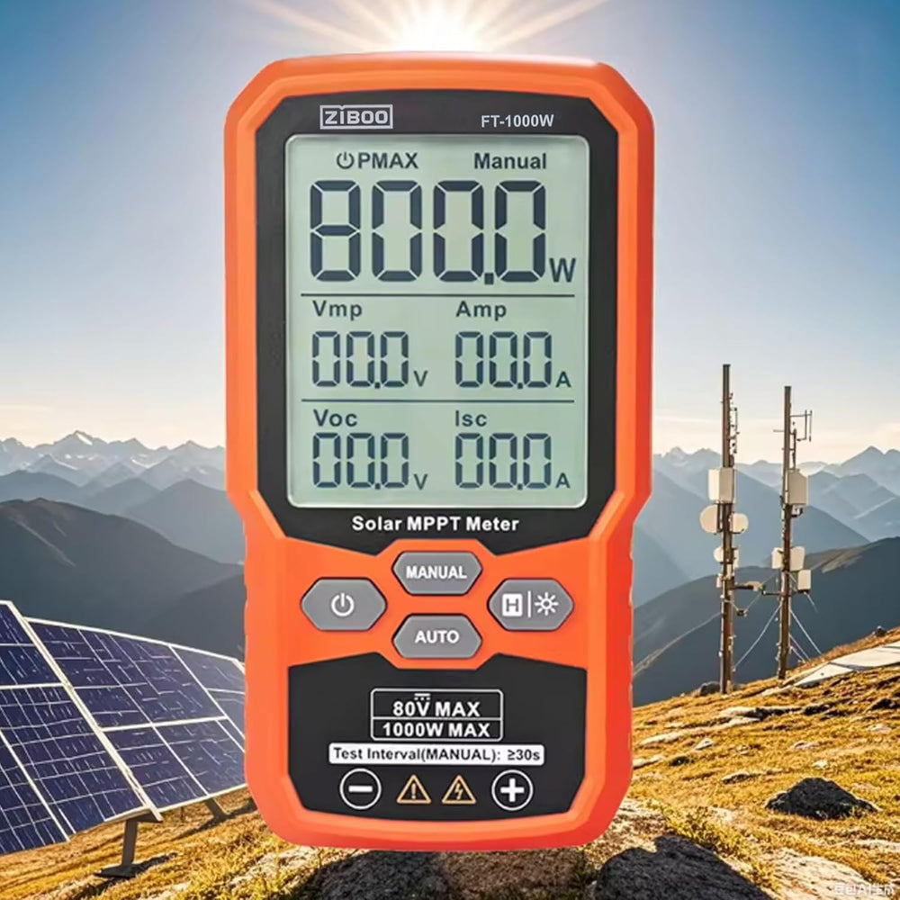 ZIBOO FT-1000W connected to rooftop panel, realistic field-testing benefit