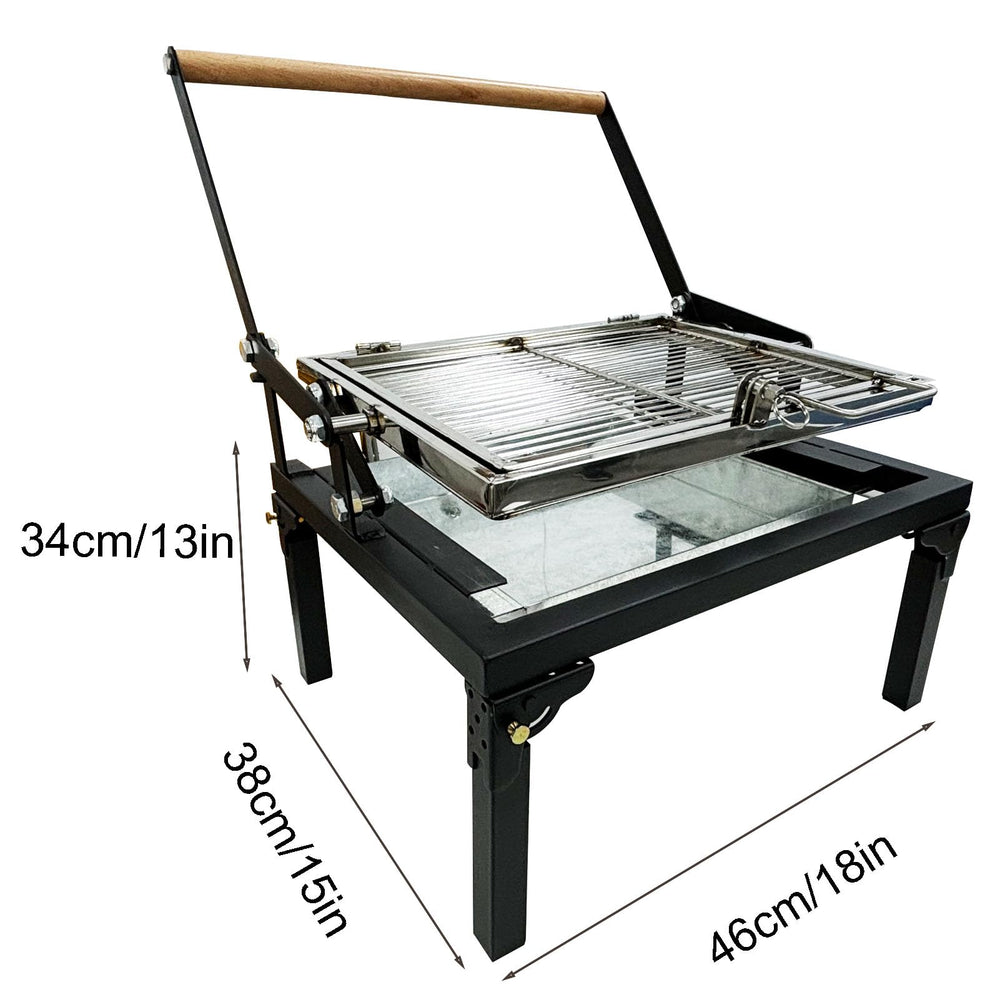 ZICHOUYING in-use with skewers rotating showing even cooking benefit