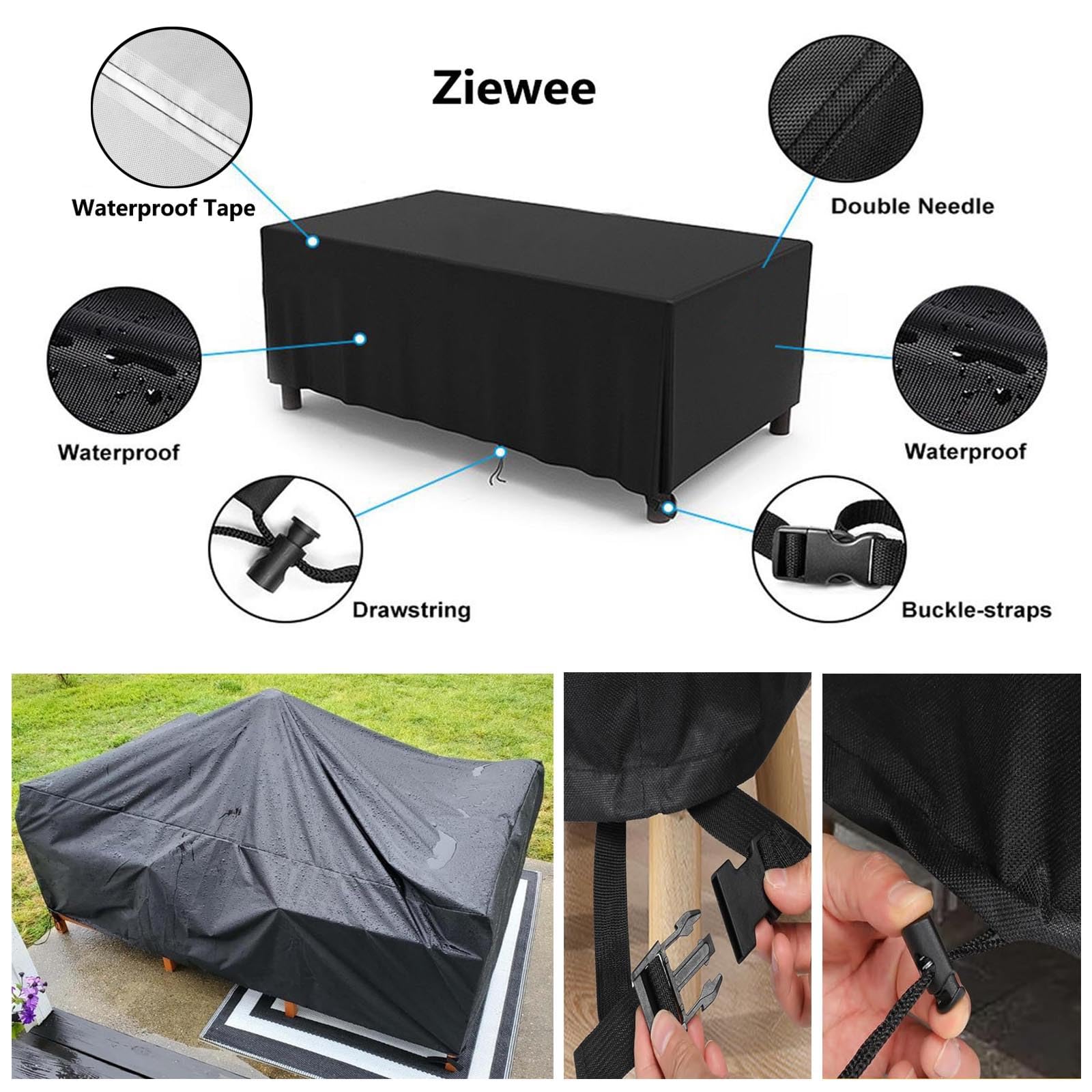 Ziewee seam with adhesive strip detail highlighting extra waterproofing