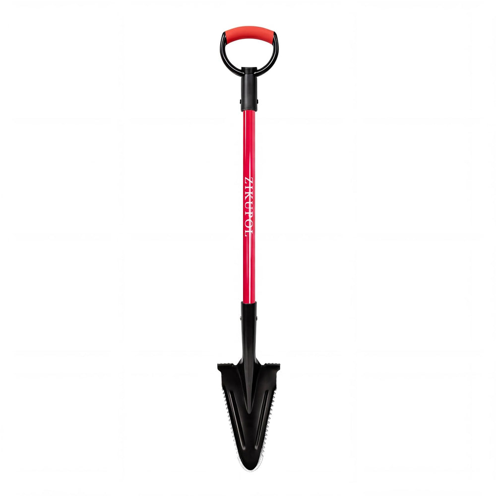ZIKUPOL front view full shovel showing blade and shaft, durable design benefit