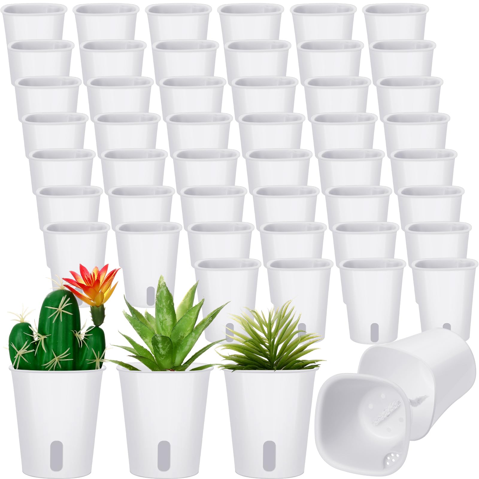 Ziliny front view of 3 inch planter showing clean glossy finish and compact size benefits