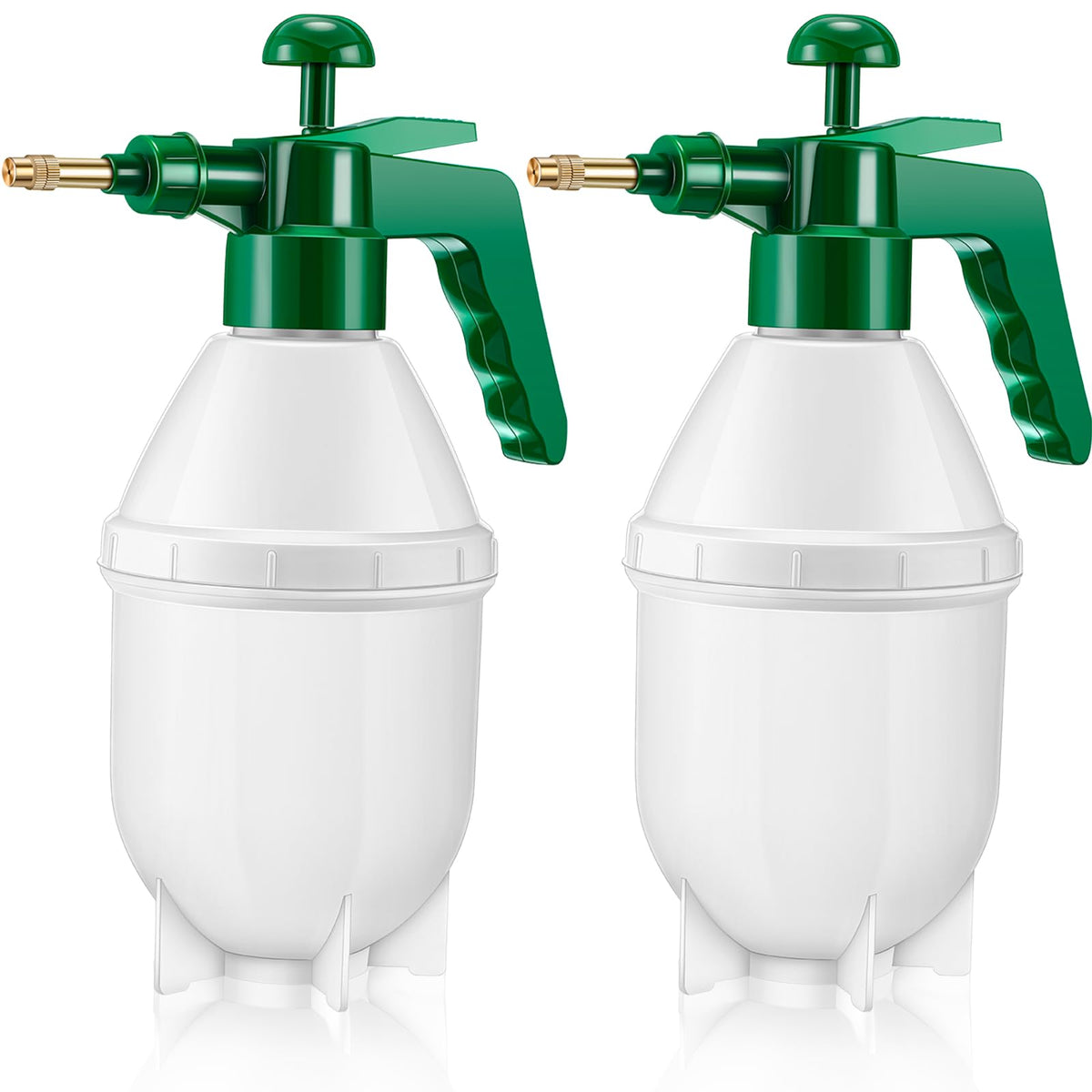 Ziliny front view of two green pump spray bottles showing capacity and design benefits