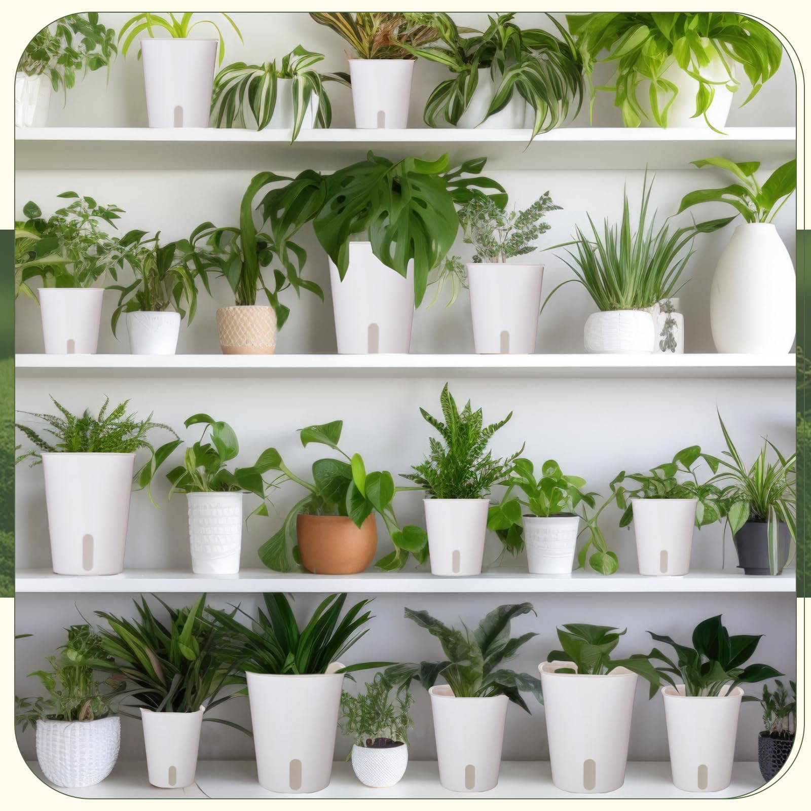 Ziliny lifestyle desk display with plants demonstrating decor and productivity boost