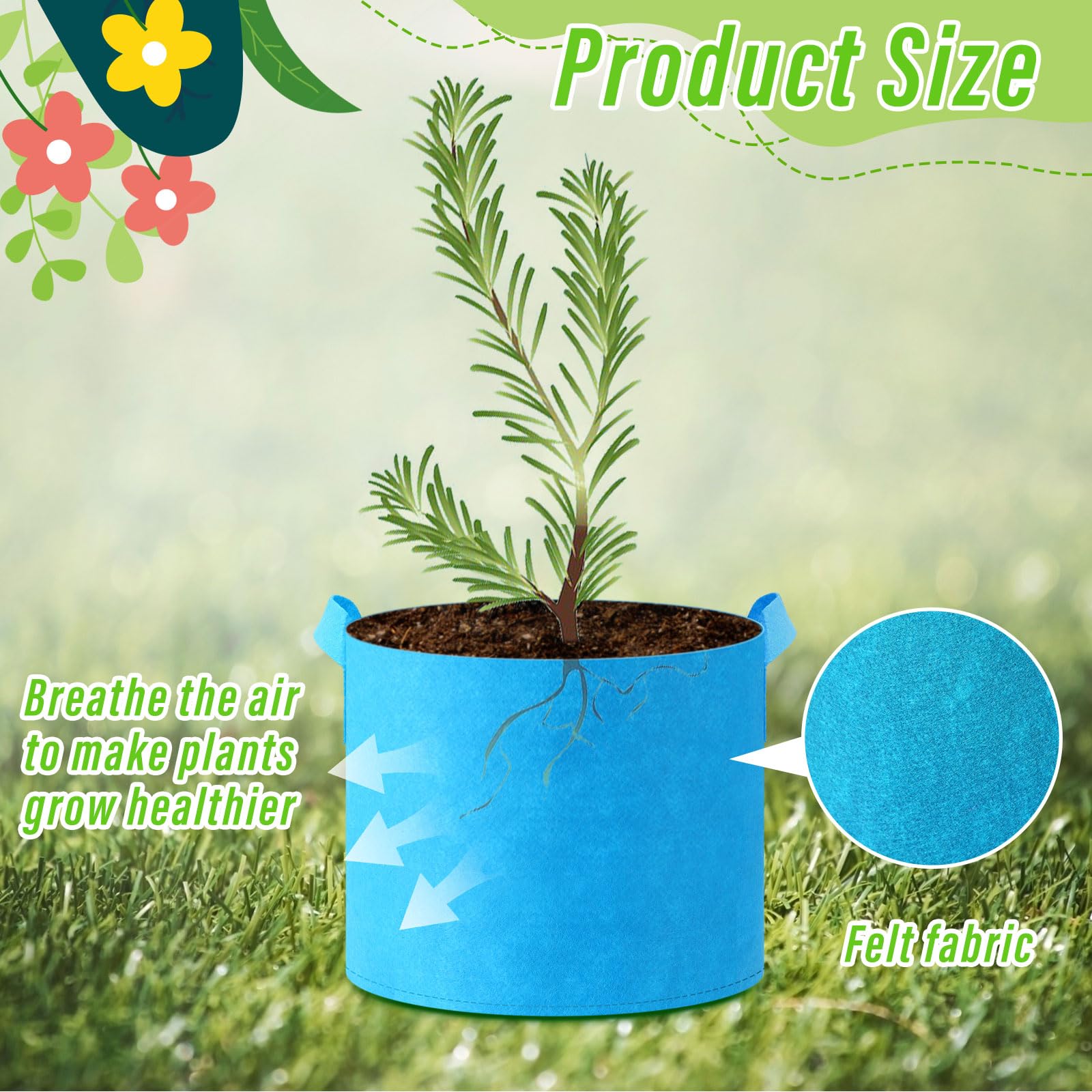 Ziliny grow bags on a balcony with plants showing space-efficient gardening