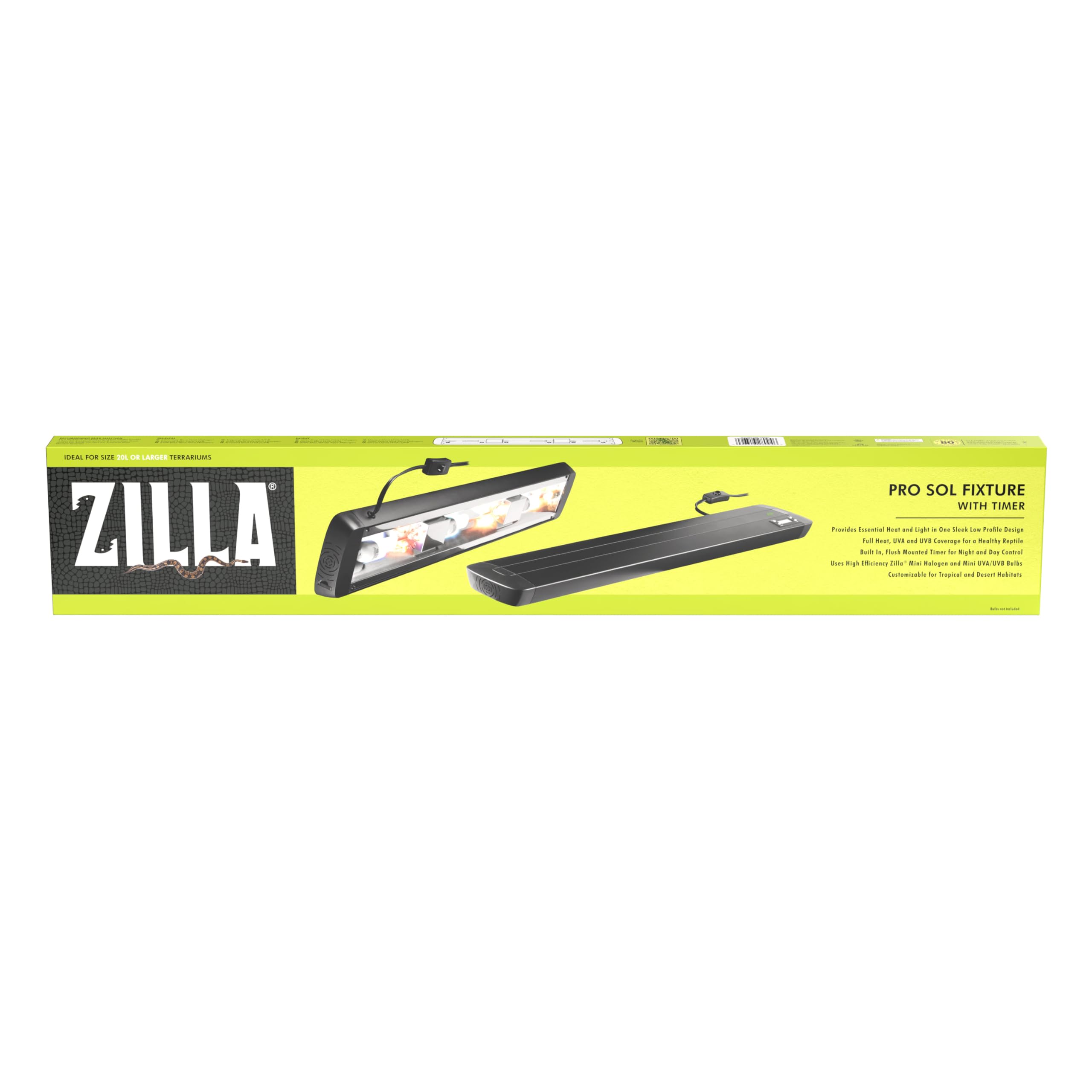 Zilla Pro Sol photographed with ruler to show 30-inch scale for enclosure fit