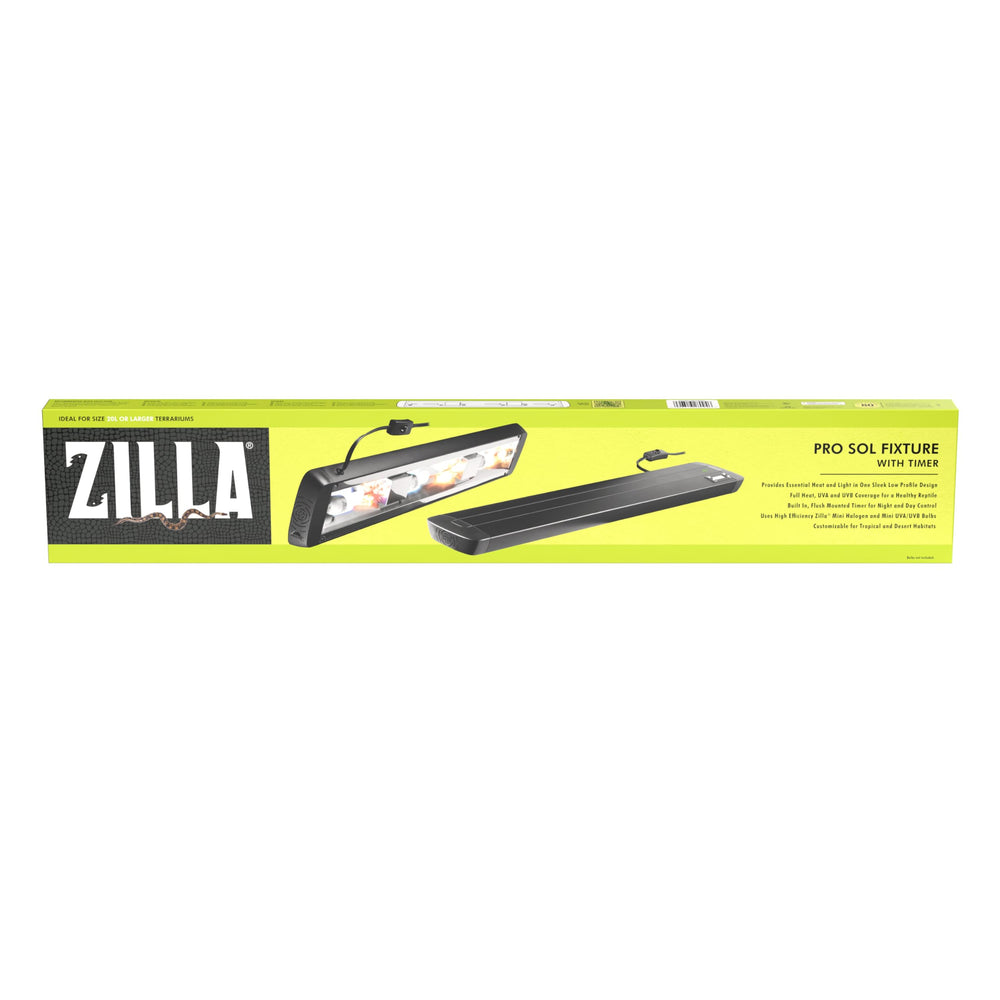Zilla Pro Sol photographed with ruler to show 30-inch scale for enclosure fit