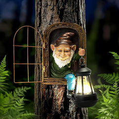 ZioWio gnome front view showing lantern and decorative appeal