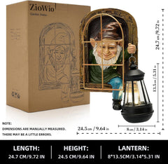 ZioWio gnome hanging on tree demonstrating easy outdoor mounting