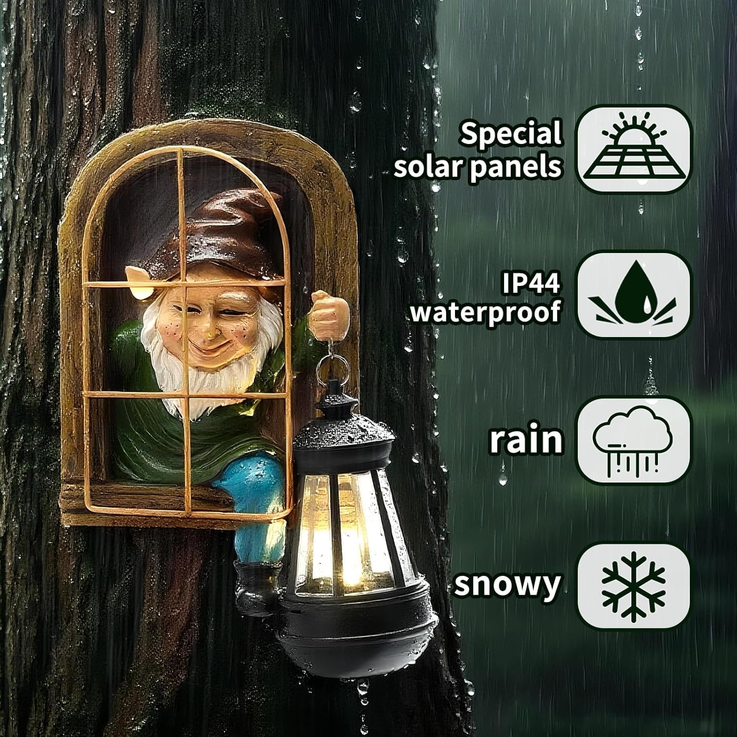ZioWio gnome glowing at night offering warm pathway illumination