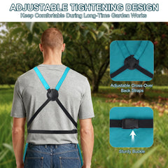 ZIOZERTT adjustable back strap with quick-release buckle reduces shoulder strain