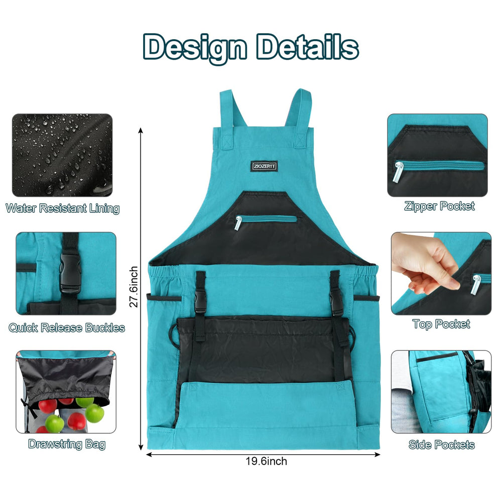 ZIOZERTT pocket detail and zipper securing small tools and valuables
