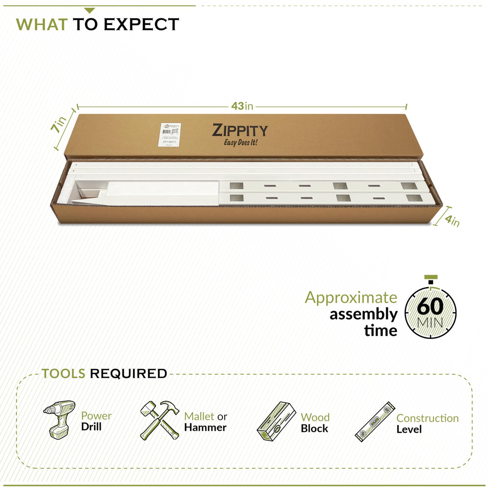 Zippity Outdoor Products gate next to doorway showing scale and accurate sizing
