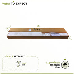 Zippity Outdoor Products fence panel next to person for scale and easy freestanding portability