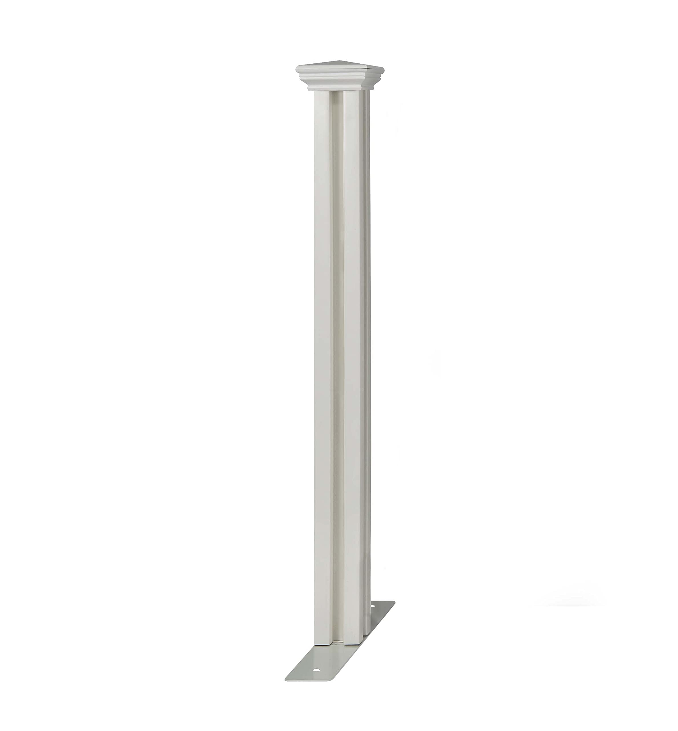 Zippity finishing post front view showing clean end support and professional finish