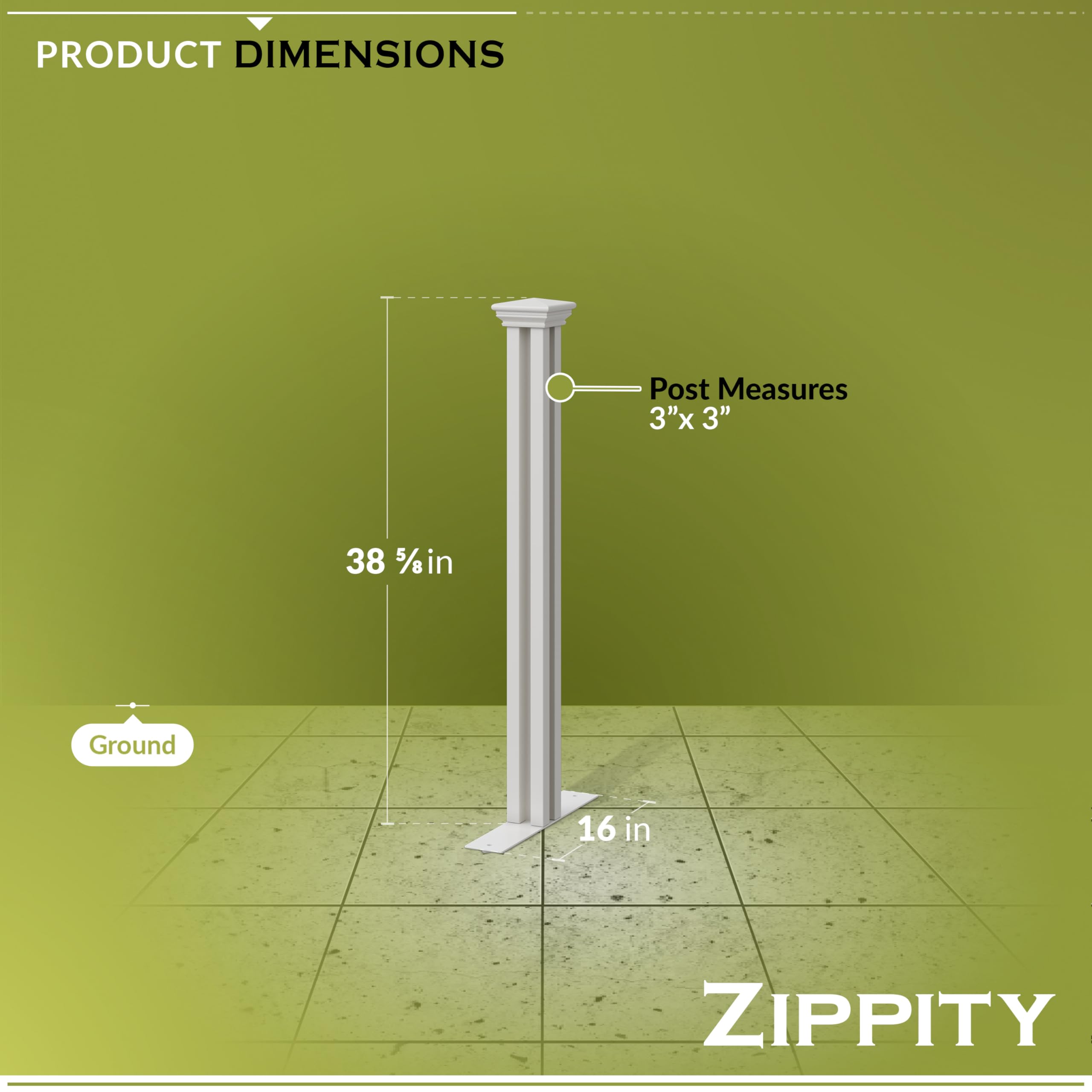 Zippity post packed for transport illustrating lightweight, easy storage benefit