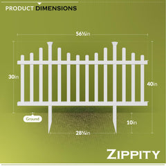 Zippity Madison closeup of picket profile showing smooth PVC finish and durability