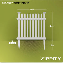 Zippity Outdoor Products picket detail close-up showing smooth vinyl and weather resistance