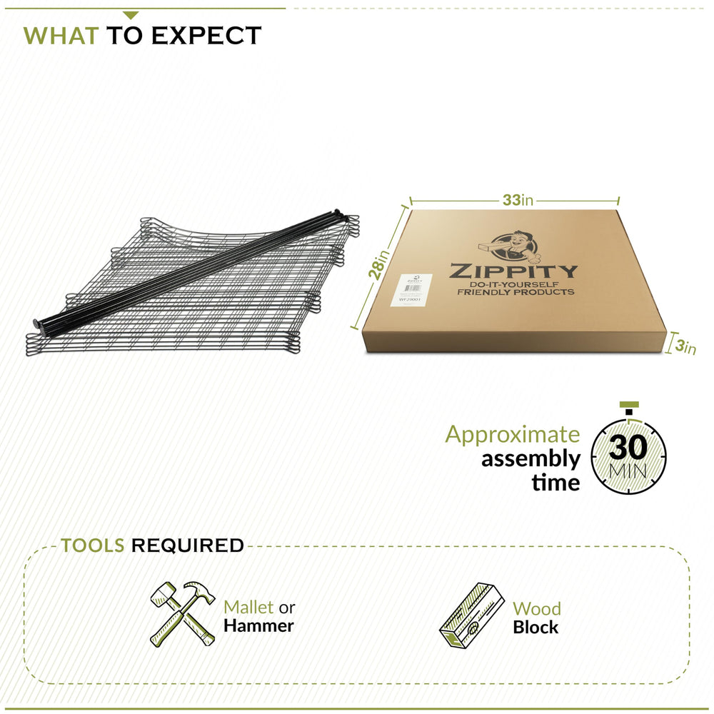 Zippity Outdoor Products fence panel beside a ruler showing panel dimensions and easy planning benefit