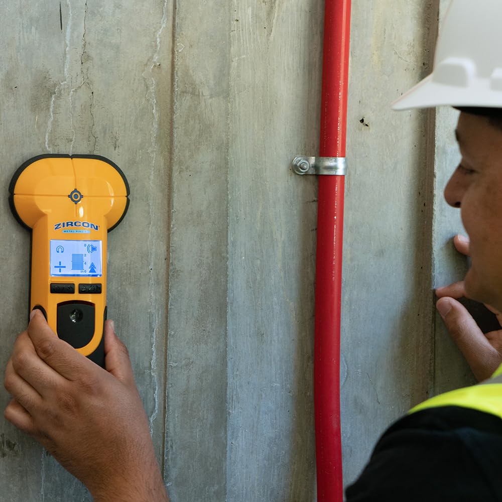 Zircon MetalliScanner MT7 being swept across a concrete floor to locate hidden metal safely