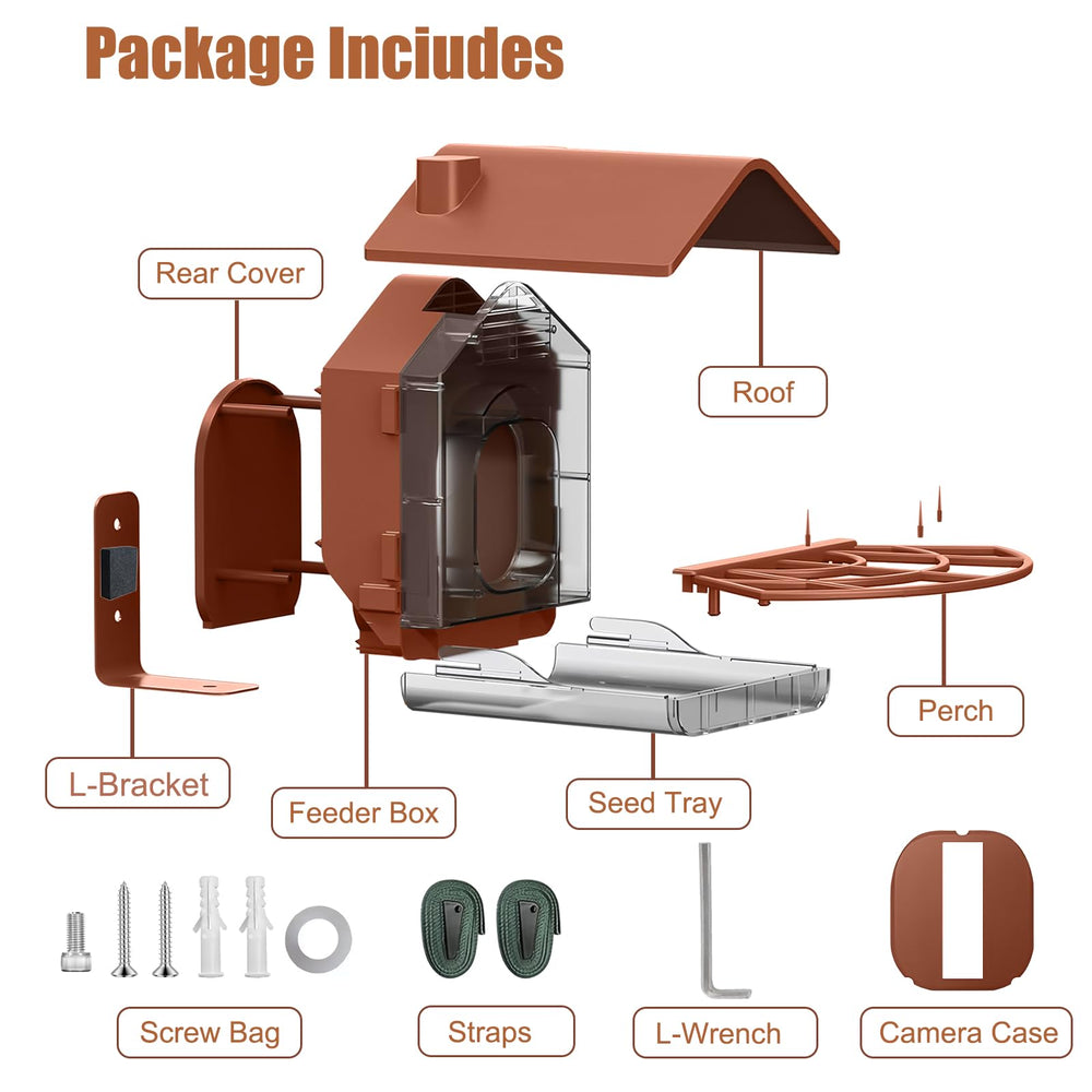 Zivif feeder in backyard scene enabling hands-free birdwatching enjoyment