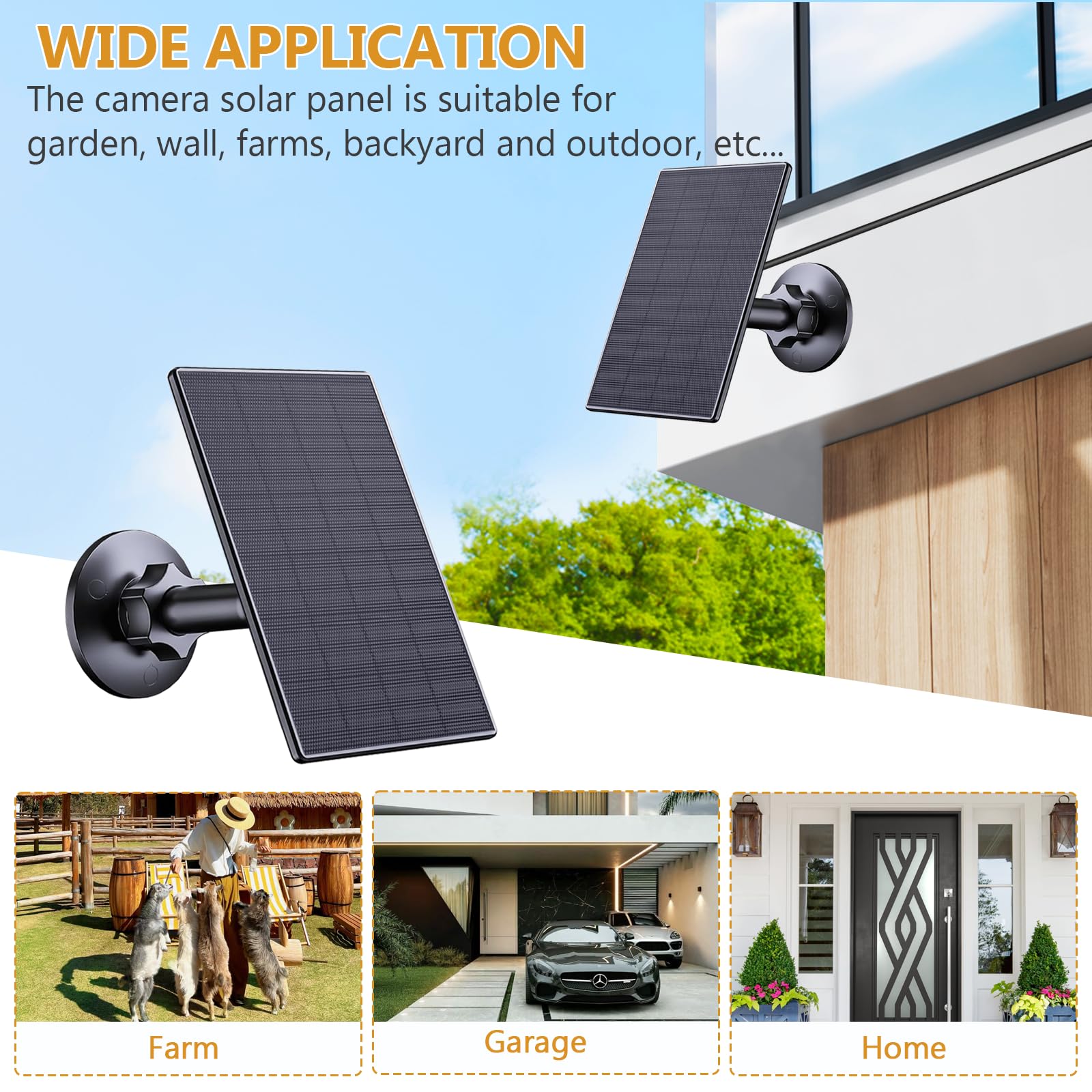 Zivif solar panel powering a garden security camera for continuous outdoor surveillance