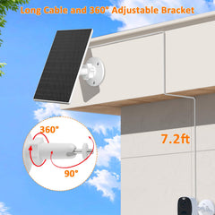 Zivif panel installed on house siding providing continuous camera power in outdoor settings
