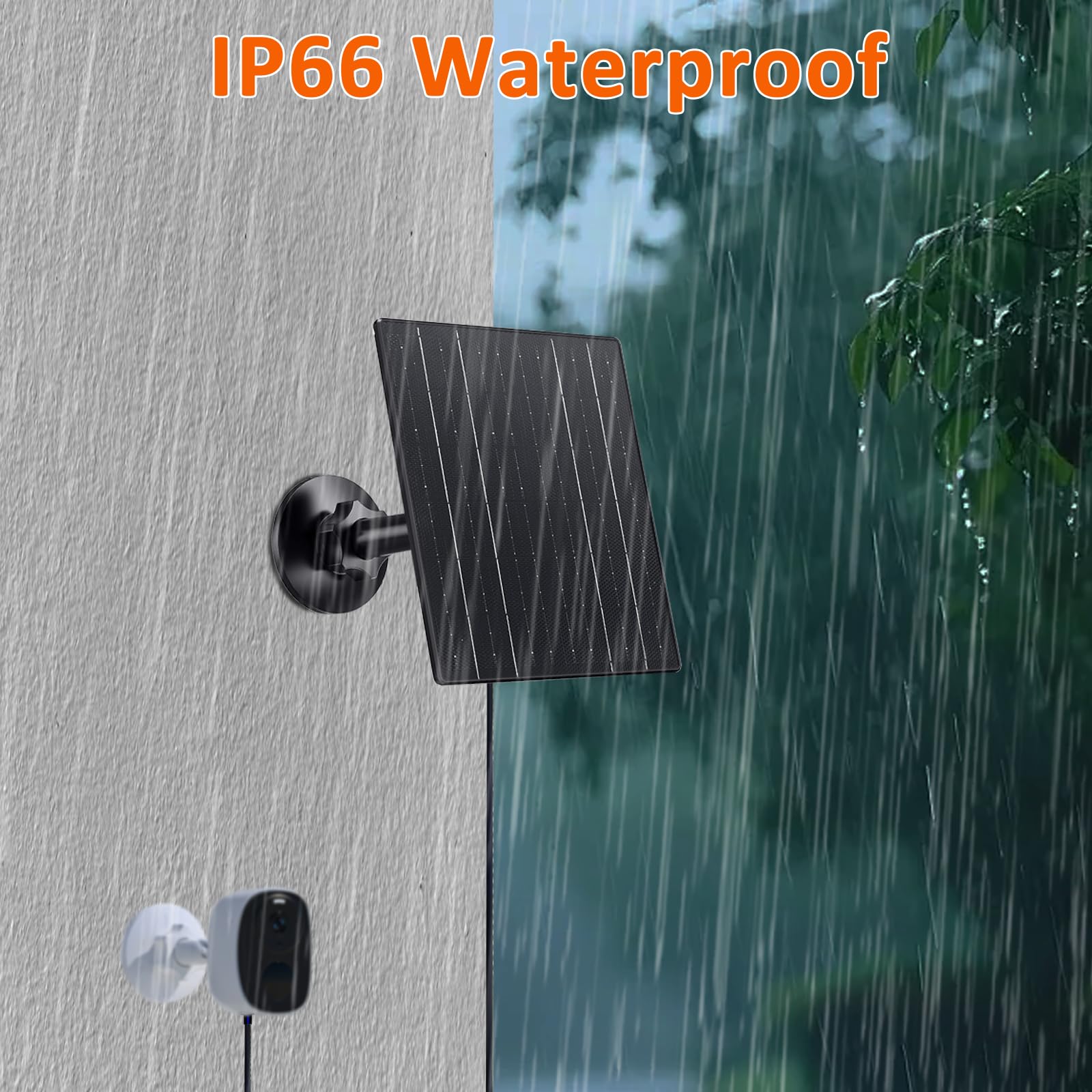 Zivif panel outdoors in rain demonstrating IP66 weatherproofing for reliable performance