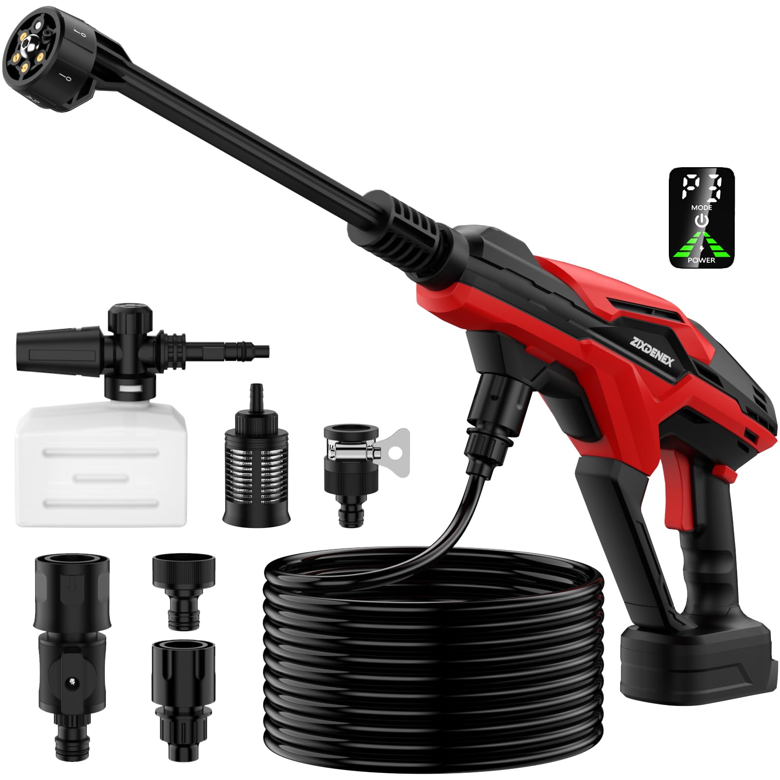 ZixDeNex front view of handheld cleaner showing compact design and portability