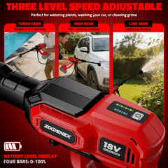 ZixDeNex side profile with 16.5ft hose highlighting portability and extended reach