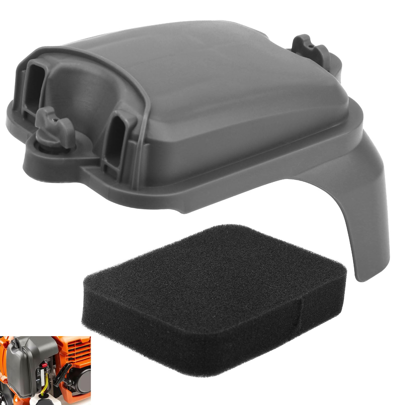 ZIZIWEI filter cover and air filter kit front view showing full replacement set and fit