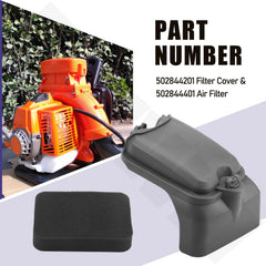 ZIZIWEI installed in a Husqvarna blower demonstrating correct fit and restored airflow