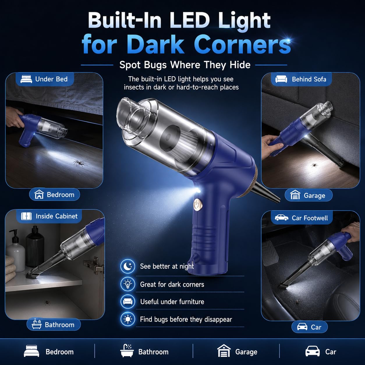ZLieatmp accessories and nozzles laid out for versatile small debris and insect tasks