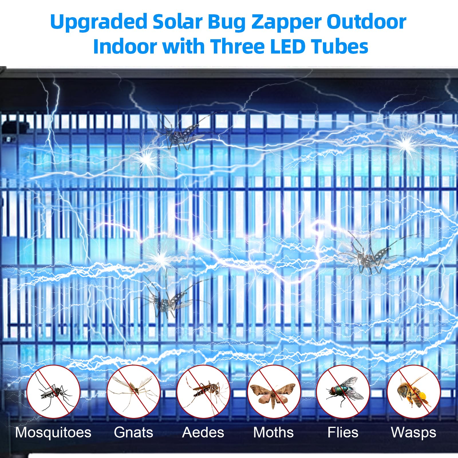 ZLieatmp close-up of 4500V electric grid highlighting fast insect control