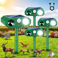 ZLieatmp front view of four devices showing coverage and design for yard protection