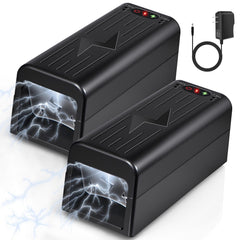 ZLieatmp front view of two packaged electric mouse zappers showing ready-to-use benefit