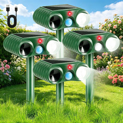 ZLieatmp front view showing solar panel and speaker deterring wildlife