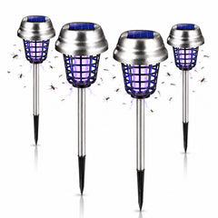 ZLieatmp front view showing compact solar zapper and stake, promotes easy perimeter defense