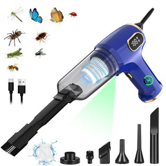 ZLieatmp front view showing compact bug vacuum and ergonomic handle benefit