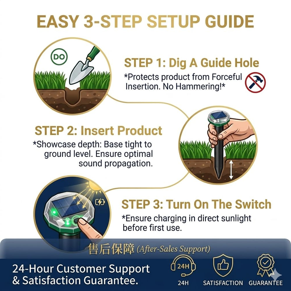ZLieatmp stake in vegetable garden illustrating safe, chemical-free pest deterrence