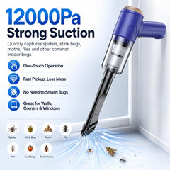ZLieatmp LED illuminated in use revealing bugs in dark corners for easier removal