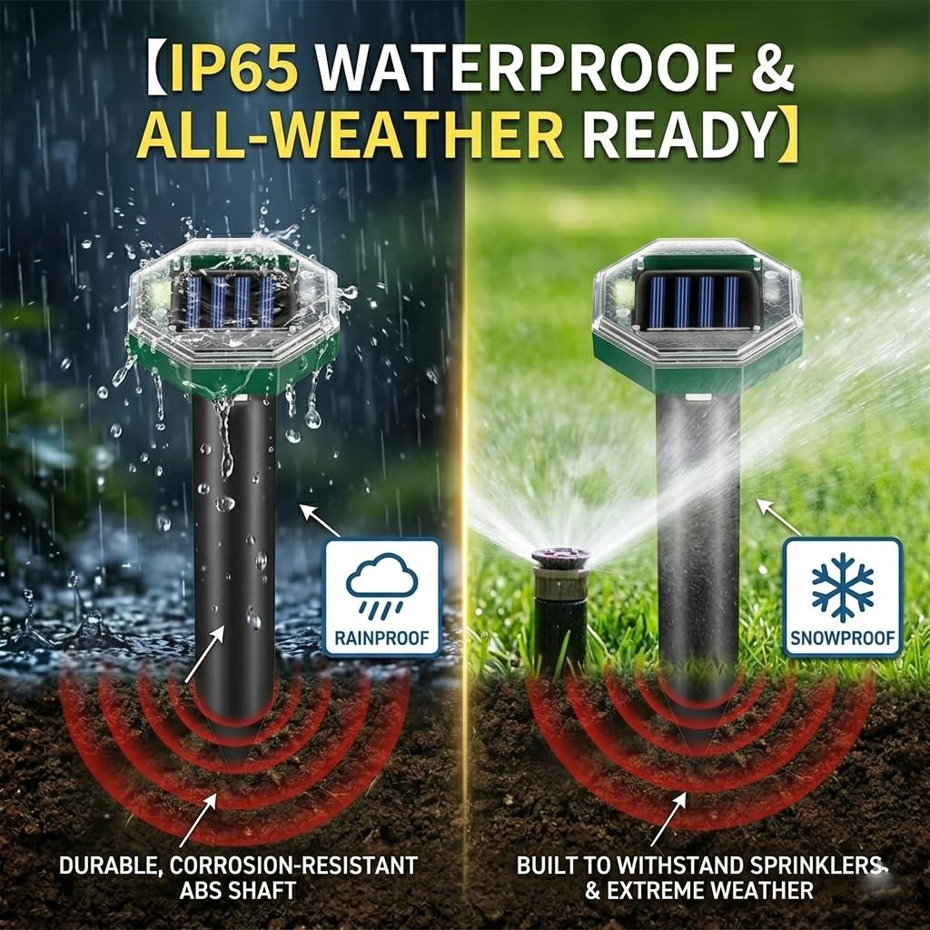 ZLieatmp stake under running water demonstrating IP65 waterproof build