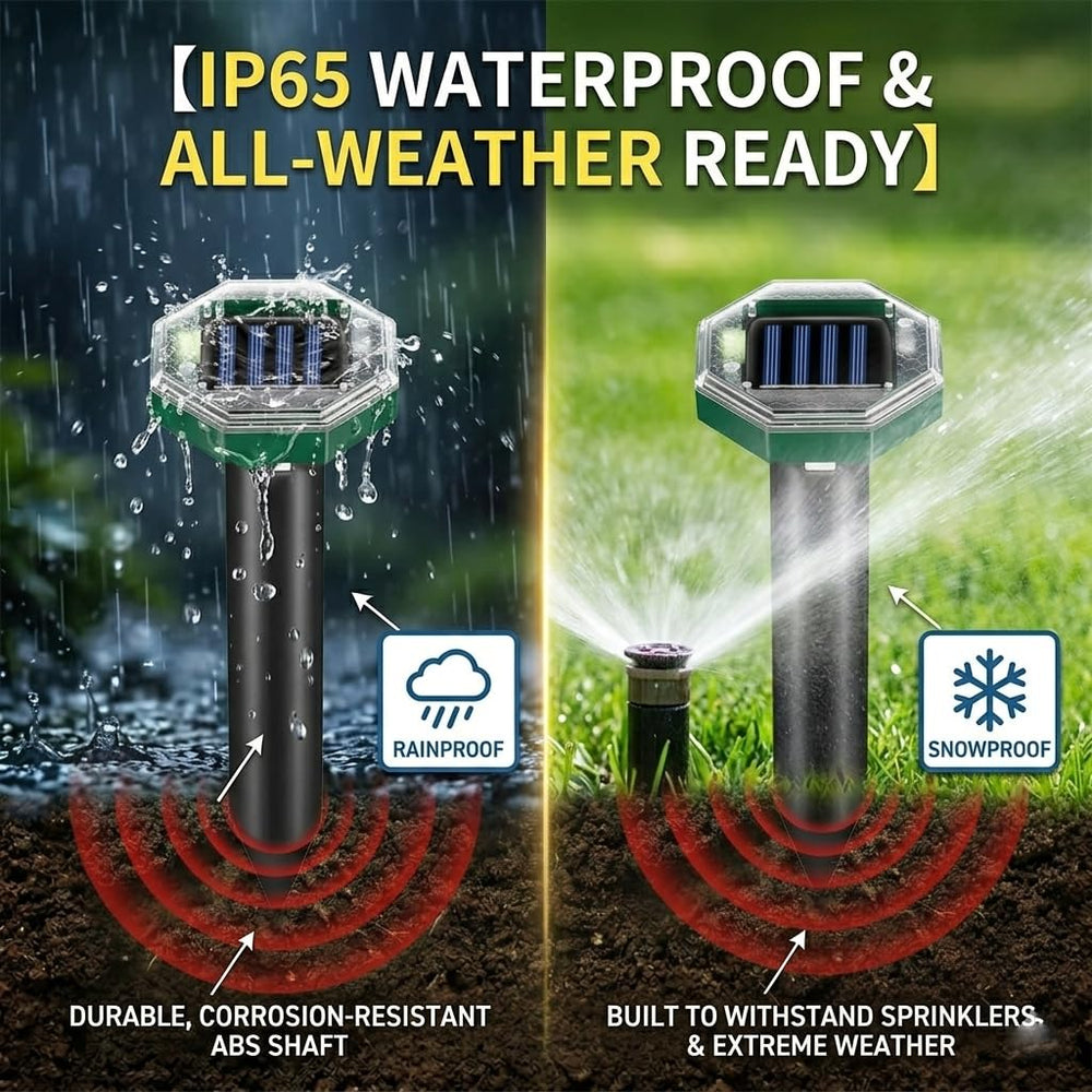 ZLieatmp stake under running water demonstrating IP65 waterproof build