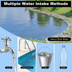ZLOKLA weighted intake and 16.5ft hose detail for remote water draw convenience