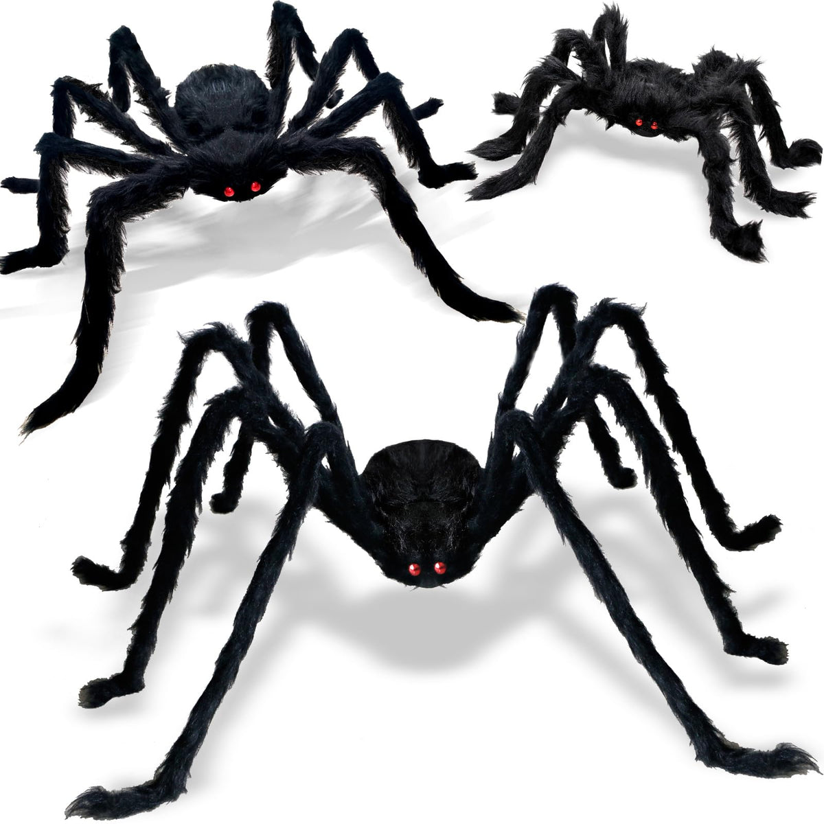 ZMCINER three giant spiders front view creating instant curb appeal