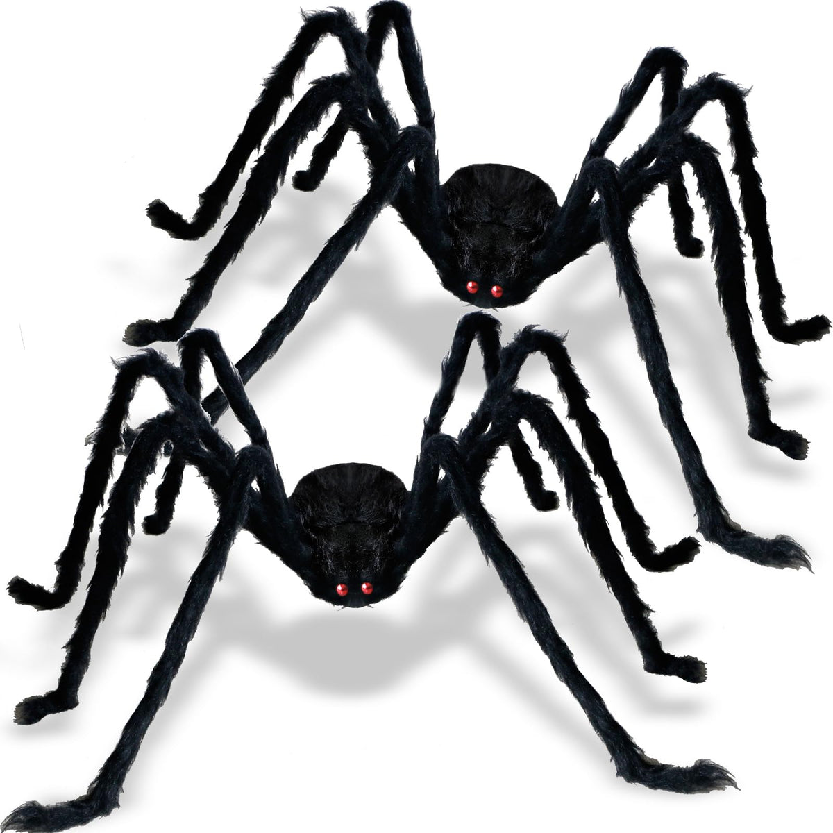 ZMCINER giant spider front view showing realistic hairy body and spooky impact