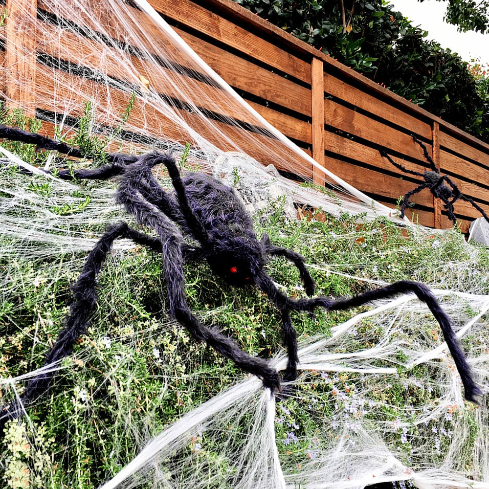 ZMCINER spider hanging from tree illustrating outdoor use and atmospheric effect
