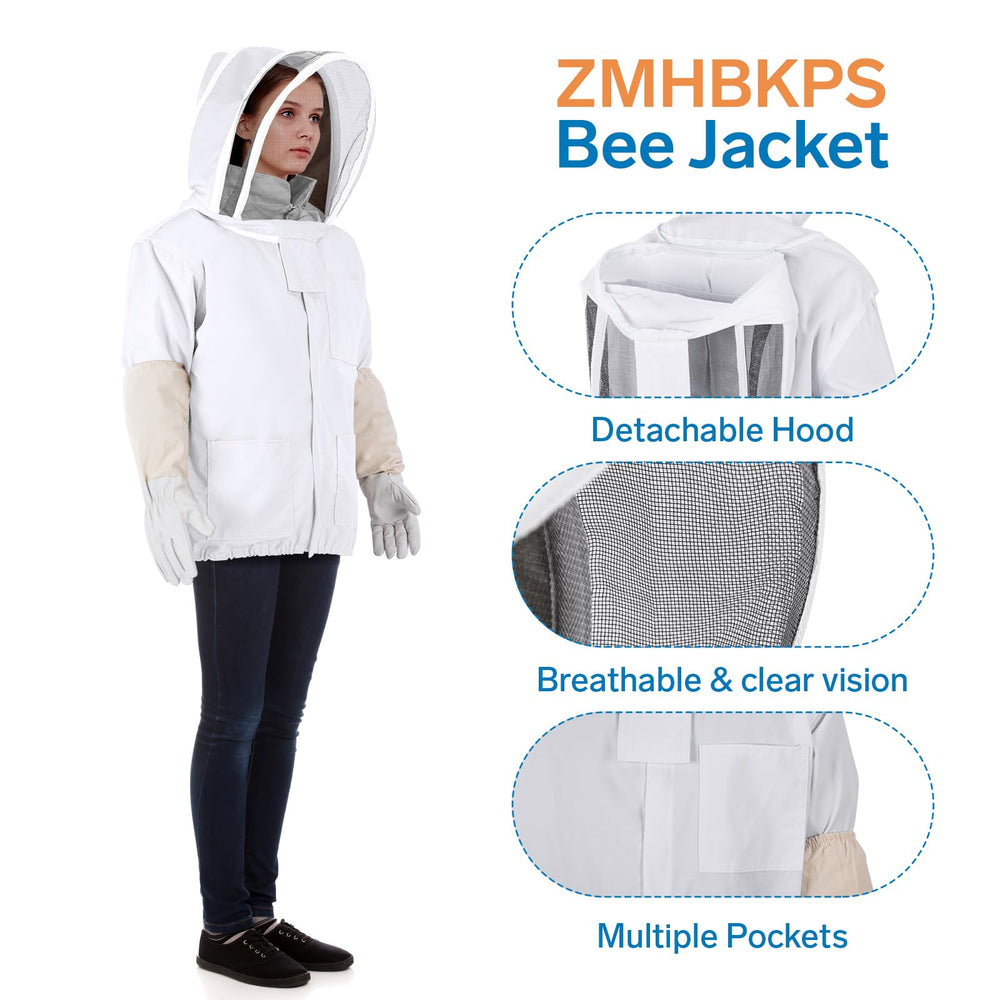 ZMHBKPS fencing veil closeup showing rigid mesh for clear hive visibility
