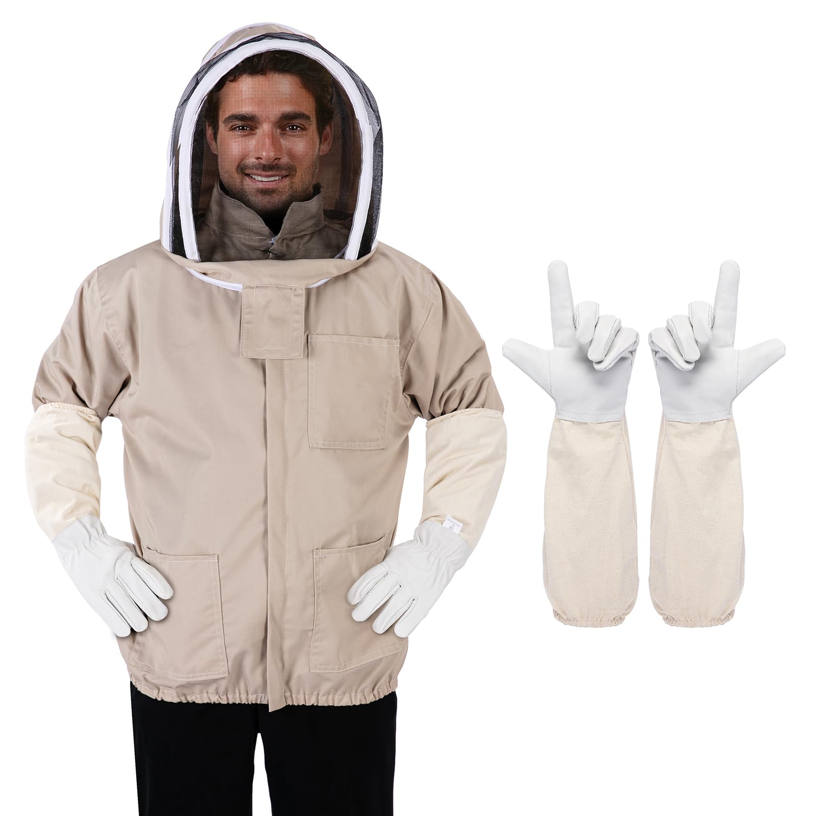 ZMHBKPS jacket front view showing earth-tone protection and full-coverage benefit